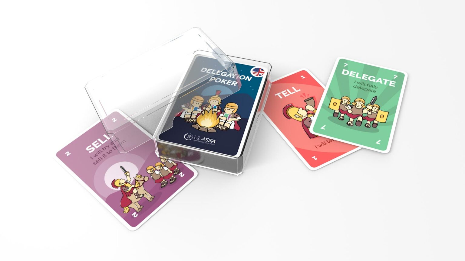 Deligate Card Delegation Poker Card Set - 3-7 persons - For Agile companies to ...